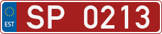 License plate of Estonia, Sportcars