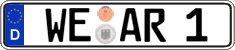 German license plate, Regular plates