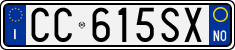 License plate of Italy, Cars (1994 year series)