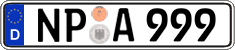 German license plate, Regular plates