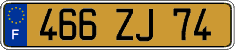 French license plate, FNI