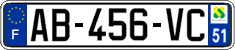French license plate, SIV (ordinary)