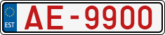 License plate of Estonia, Transit plates