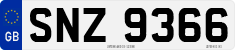 License plate of the United Kingdom, Northern Ireland (1966)