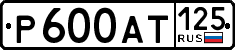 License plate Russia, Cars