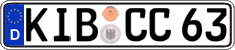 German license plate, Regular plates