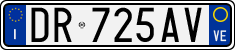 License plate of Italy, Cars (1994 year series)