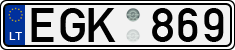 License plate of Lithuania, Cars