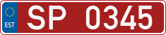 License plate of Estonia, Sportcars