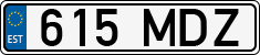 License plate of Estonia, Regular car plates