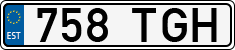 License plate of Estonia, Regular car plates
