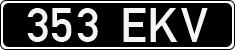 License plate of Estonia, Regular car plates