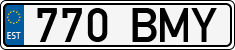 License plate of Estonia, Regular car plates