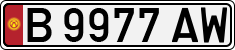 License plate of Kyrgyzstan, Private owners (1994)