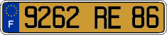 French license plate, FNI