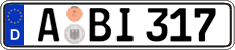 German license plate, Regular plates
