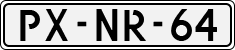 License plate of the Netherlands, Cars