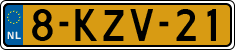 License plate of the Netherlands, Cars