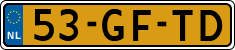 License plate of the Netherlands, Cars