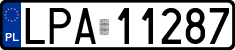 License plates of Poland, Regular car plates