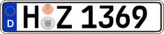 German license plate, Regular plates