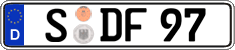 German license plate, Regular plates