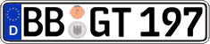 German license plate, Regular plates