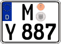 German license plate, Regular plates