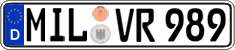 German license plate, Regular plates