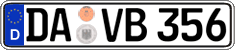German license plate, Regular plates