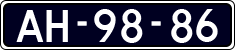 License plate of the Netherlands, Imported oldtimers (cars)
