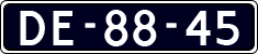 License plate of the Netherlands, Imported oldtimers (cars)