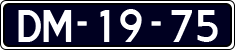 License plate of the Netherlands, Imported oldtimers (cars)