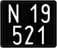 License plate of Austria, 1947 year system