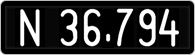 License plate of Austria, 1947 year system