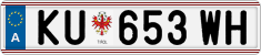 License plate of Austria, Regular plates