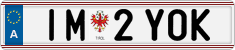 License plate of Austria, Regular plates