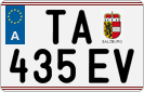 License plate of Austria, Regular plates