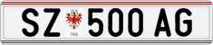License plate of Austria, Regular plates