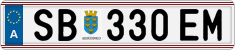 License plate of Austria, Regular plates