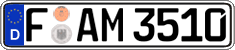 German license plate, Regular plates