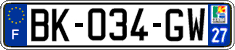 French license plate, SIV (ordinary)