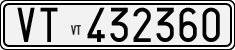 License plate of Italy, Cars (1927 year series)