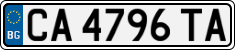 License plate of Bulgaria, Cars