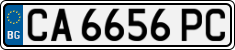 License plate of Bulgaria, Cars