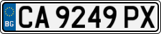 License plate of Bulgaria, Cars