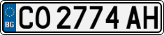 License plate of Bulgaria, Cars