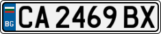License plate of Bulgaria, Cars