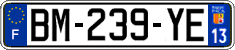 French license plate, SIV (ordinary)
