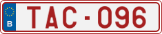 License plate of Belgium, 1951 year system